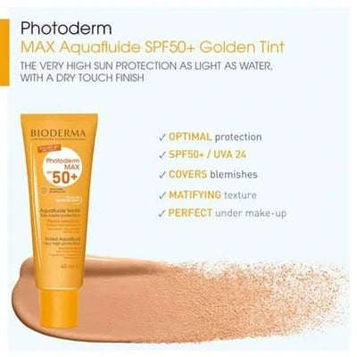 Bioderma Photoderm Spf50+ Aquafluid Golden Tint 40ml