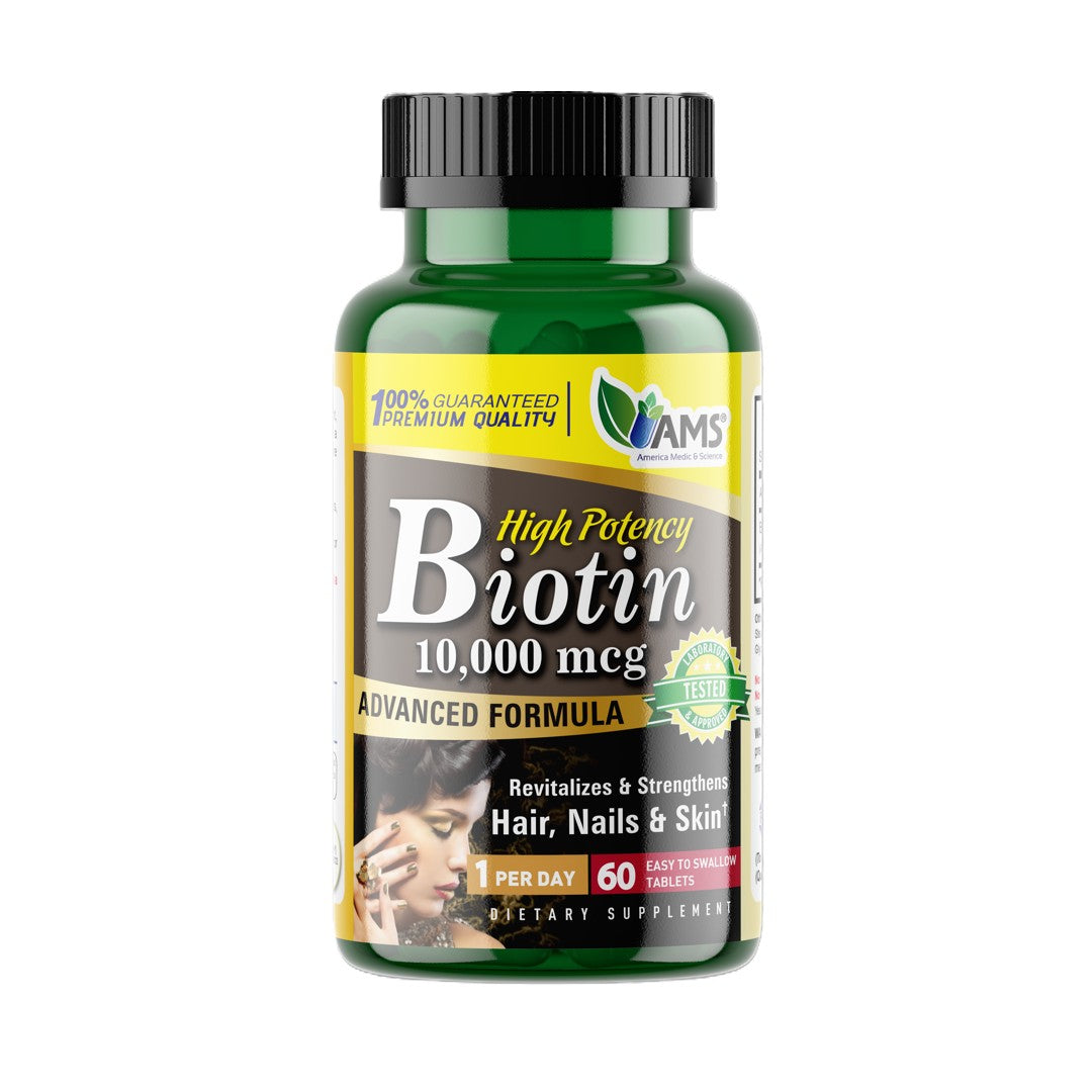 AMS BIOTIN 10000MCG TAB 60S