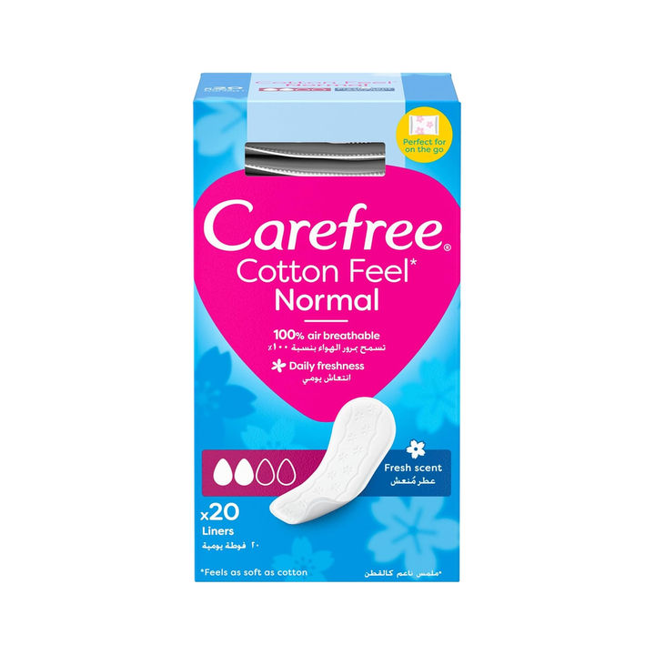 Carefree Cotton Feel Fresh Single Wrapped Pantyliners 20s