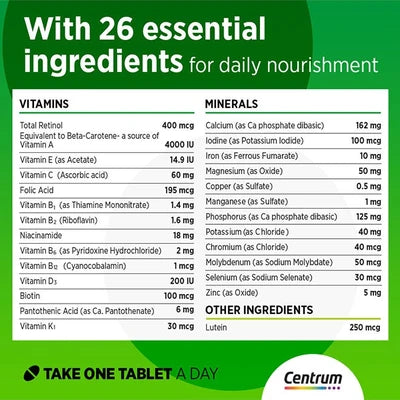 Centrum Lutein Tablets 30s