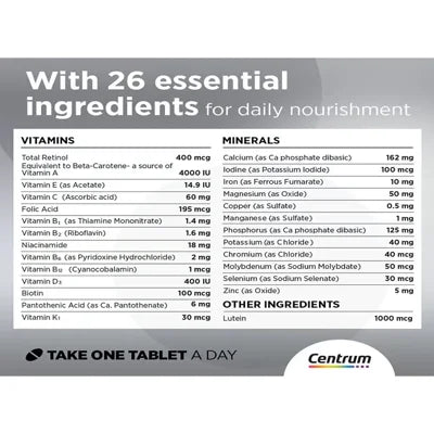 Centrum Silver Tablets 30s