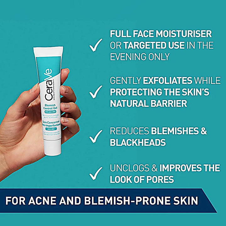 Cerave Blemish Control Gel W/ Aha&Bha 40Ml