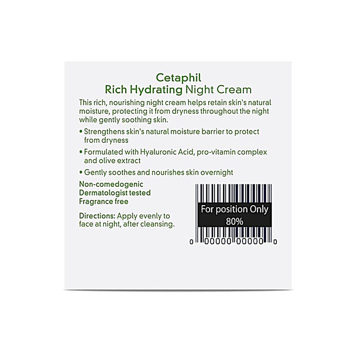 Cetaphil Rich Night Cream with Hyaluronic Acid 48gm