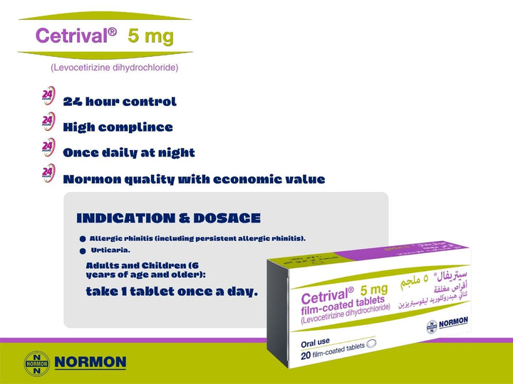 Cetrival 5mg Tablets 20s