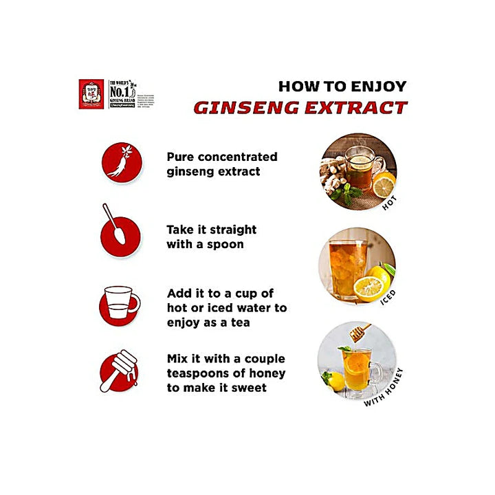 Cheongkwanjang Korean Red Ginseng Extract 50g bottle for stress relief and energy boost