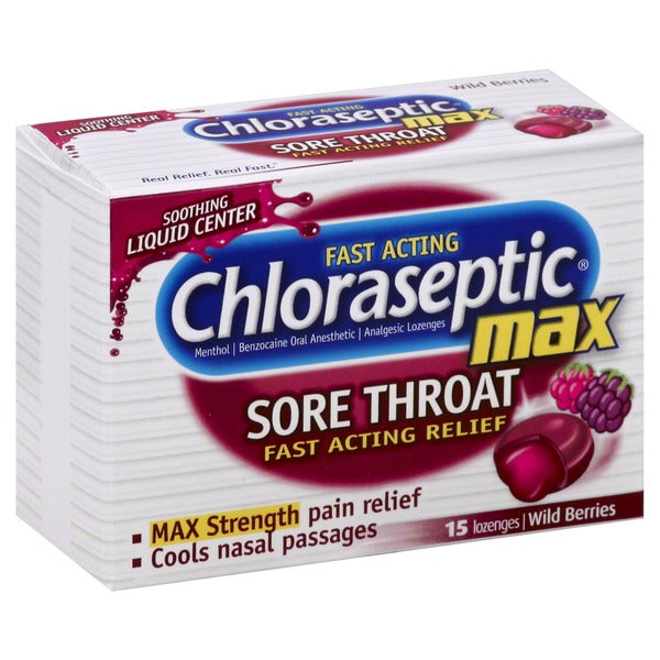 Chloraseptic Max Sore Throat Wildberries Loz 15s