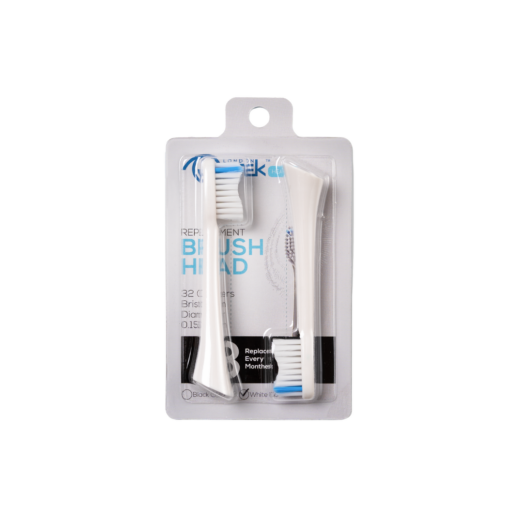 QUTEK WHITE REPLACEMENT BRUSH HEAD 2S