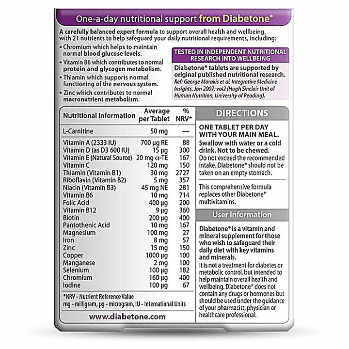 Diabetone Tablets Vitabiotics 30s
