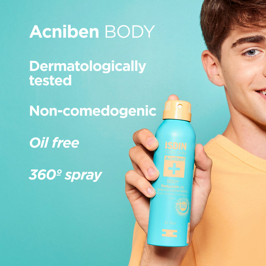 ISDIN Teen Skin Acniben Body Blemishes Spray 150ml for oily acne-prone body skin