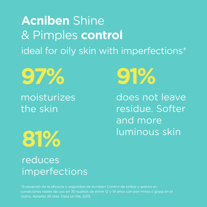 ISDIN Teen Skin Acniben Oil-Control Gel-Cream for oily skin with shine and pimples control, moisturizing and mattifying without residue