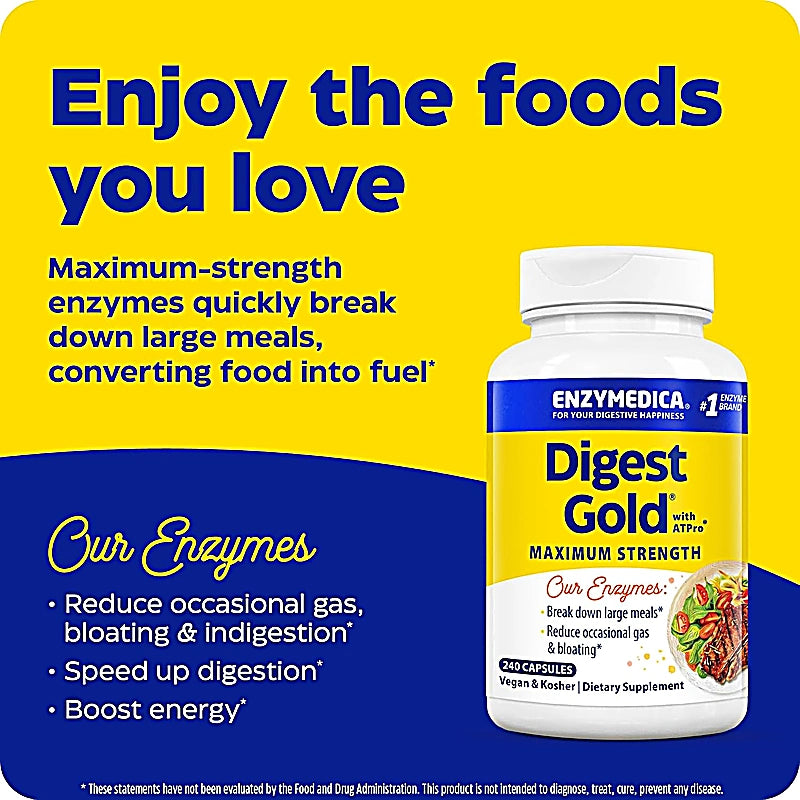 Enzymedica Digest Gold 45 Capsules Better Digestion 45s