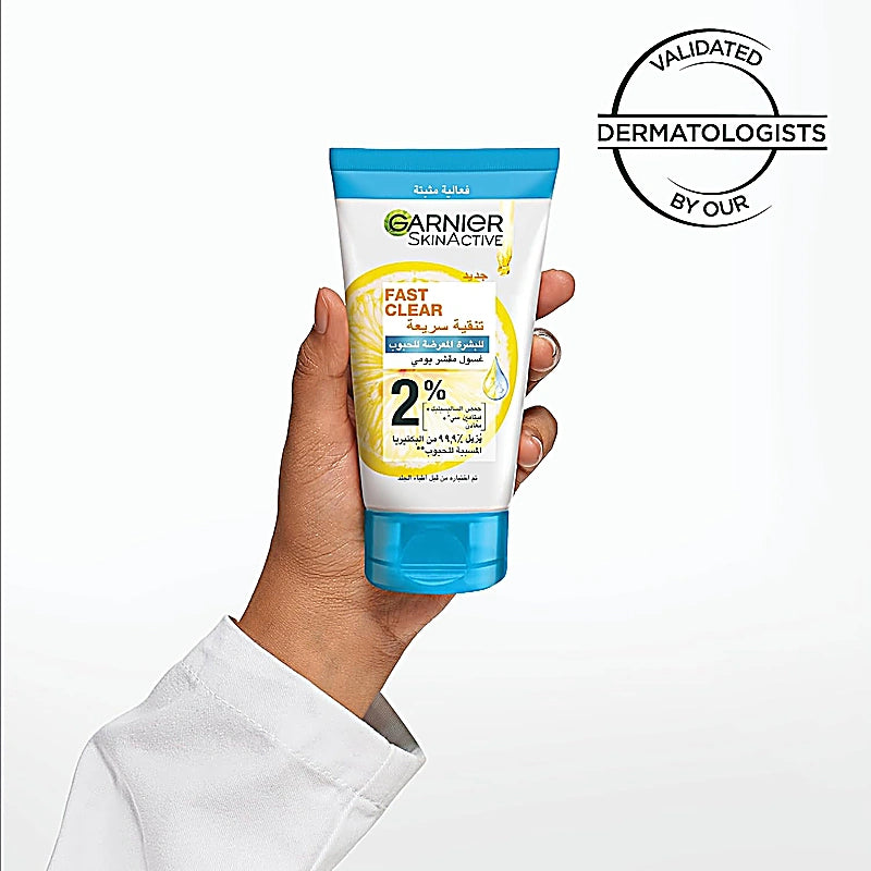 Garnier Fast Clear 2% Exfoliating Wash 150ml