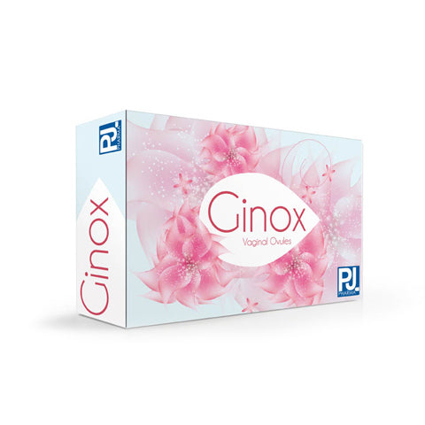 Ginox Vaginal Ovules 10's - Intimate Care Ovules with Lactic Acid, Boric Acid, Tea Tree Oil & Vitamins A & E, Supports Natural Vaginal pH Balance, Soothes Dryness & Irritation, Pack of 10