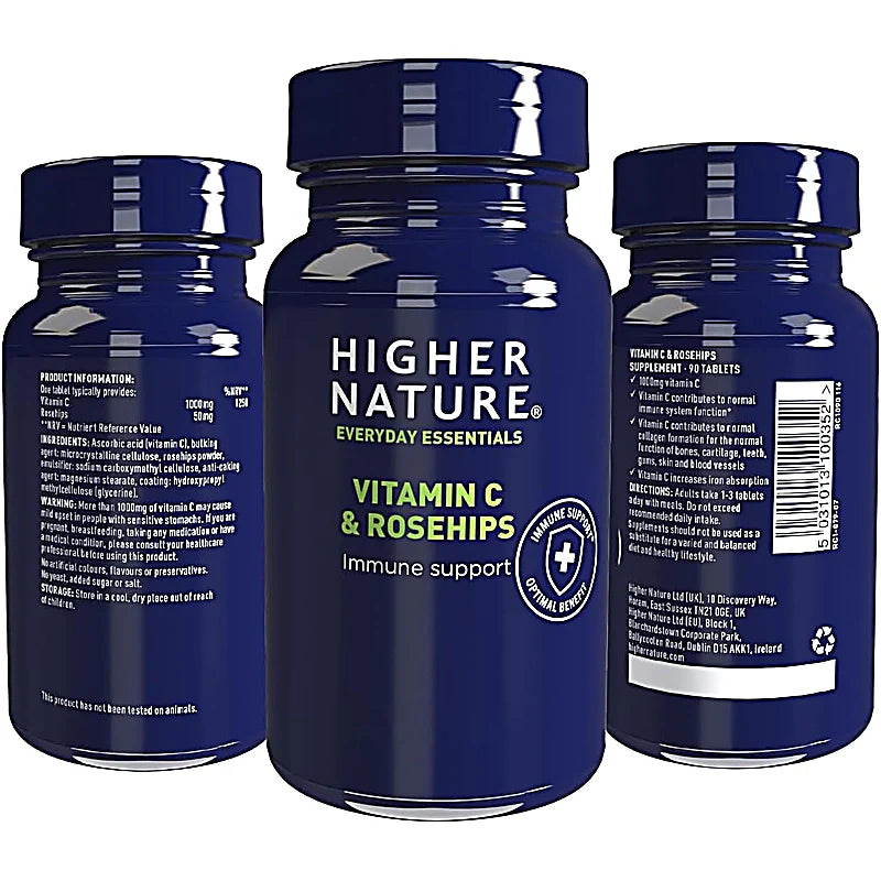 Higher Nature Rosehips C 90S Tabs
