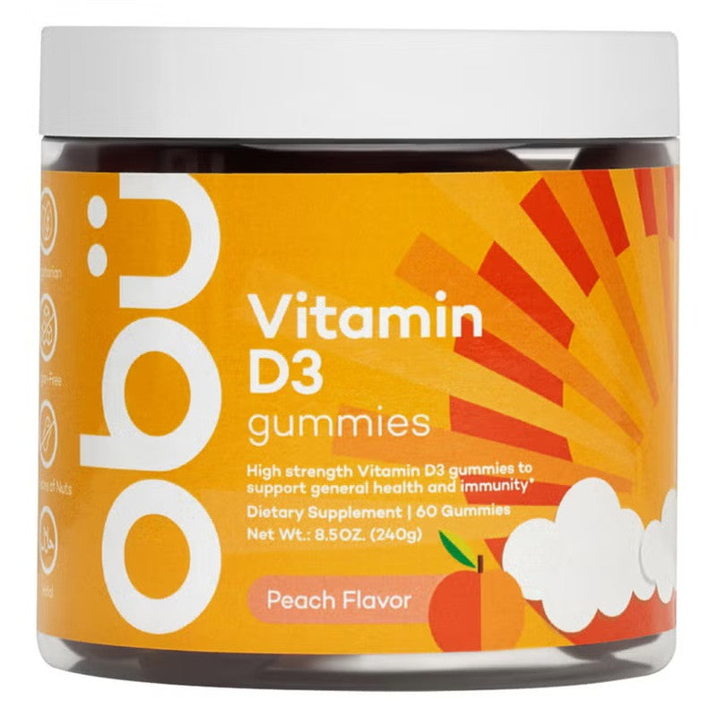 OBU VITAMIN D3 PEACH GUMMIES 60S