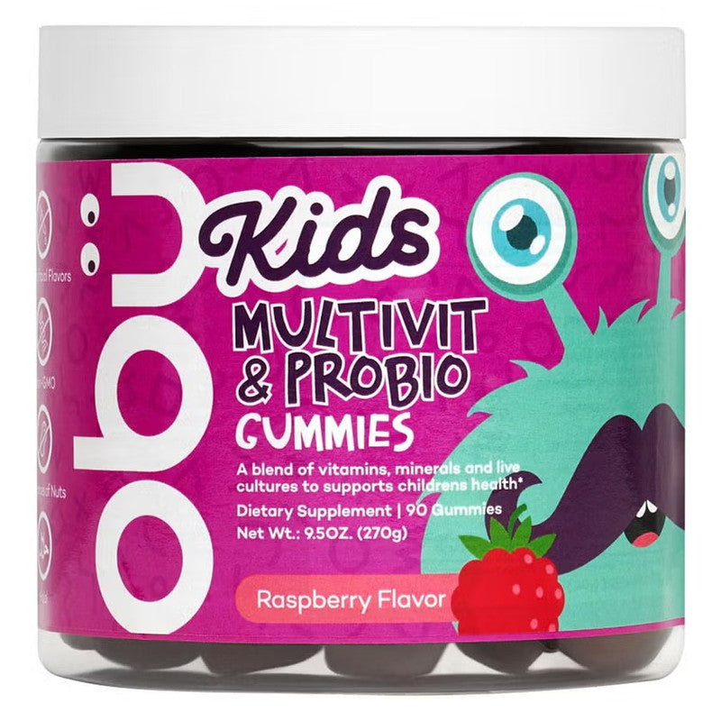 OBU KIDS MULTI&PROBIO RASPBERRY GUMMIES 90S