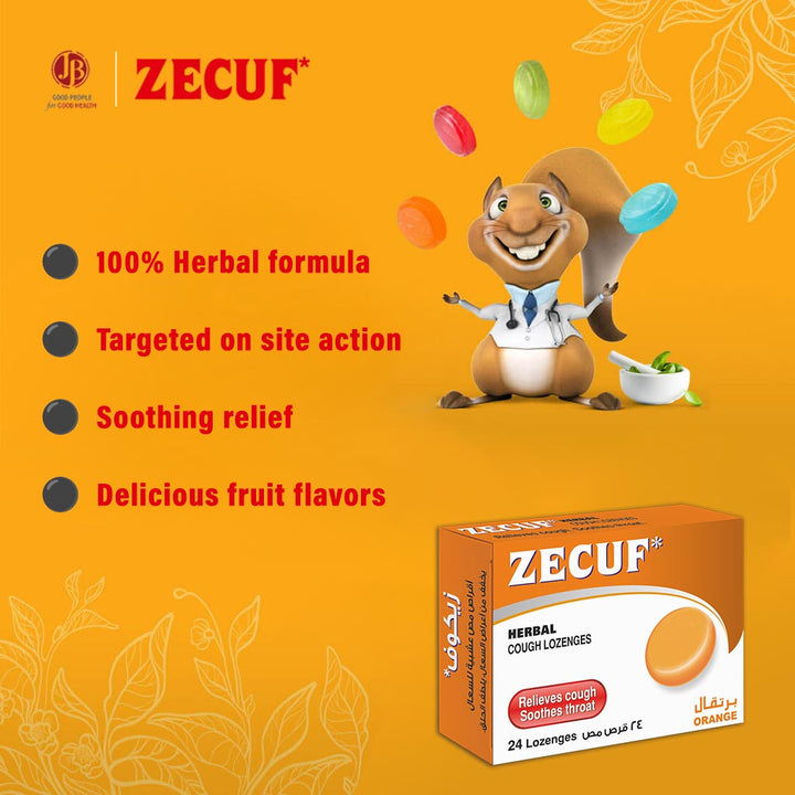 Zecuf Lozenges Orange 24s