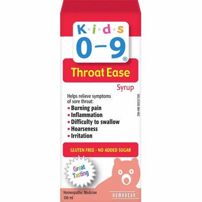 Kids 0-9 Throat Ease Syrup 100Ml