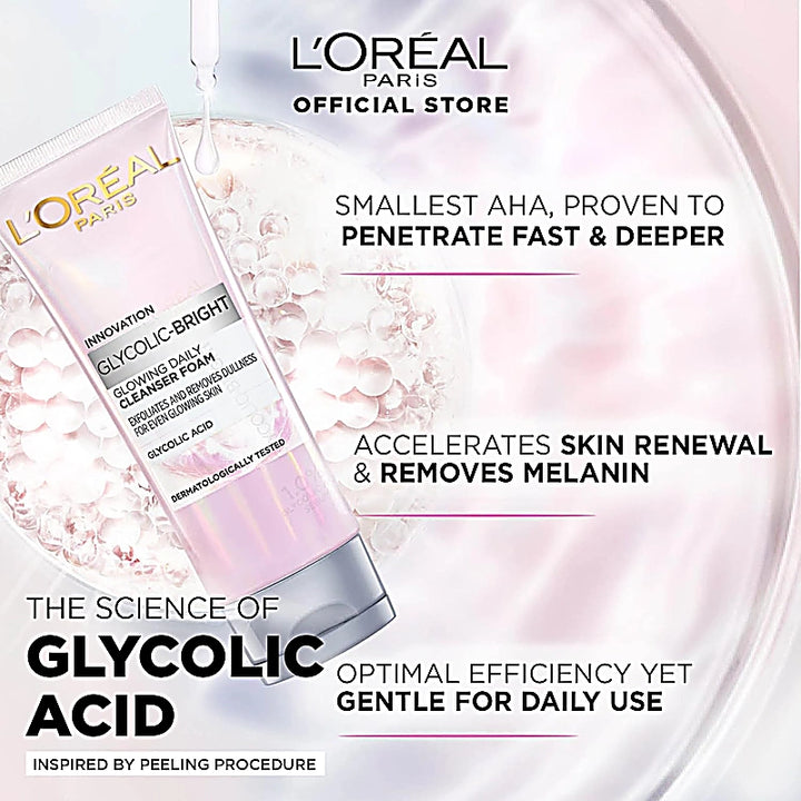 Loreal Glycolic Bright Cleanser Foam 100ml