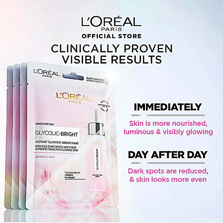 Loreal Glycolic Bright Serum Mask 22g 1s