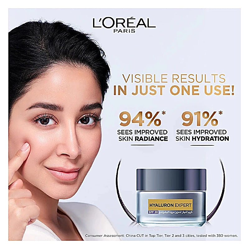 Loreal HyaluronÃƒâ€šÃ‚Â Replumping Day Cream SPF20 50ml