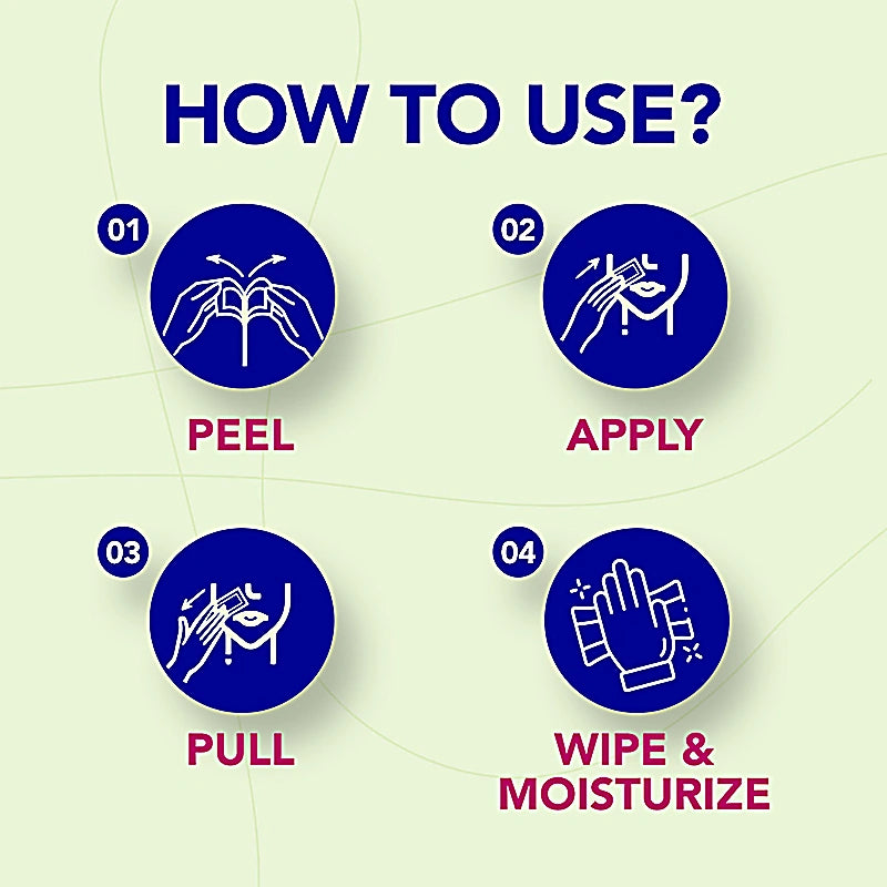 Nair Hair Rem Face Wax Strips With Apricot Milk Extract 20s