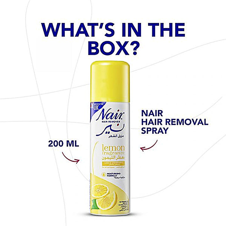 Nair Hair Removal Spray Lemon Fragrance With Baby Oil 200ml