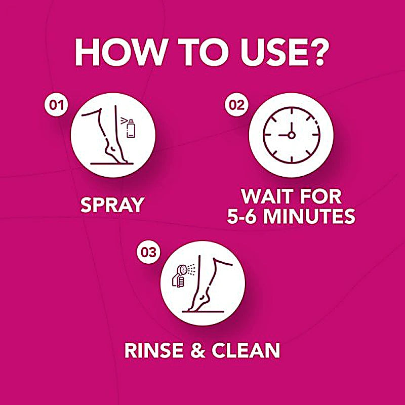 Nair Hair Removal Spray Rose Frag With Baby Oil 200ml