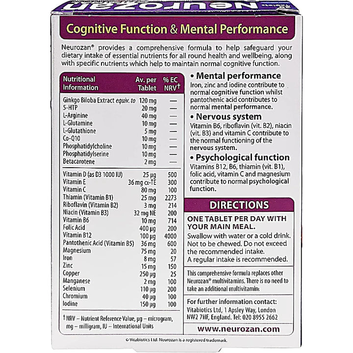 Vitabiotics Neurozan Original Capsules 30s