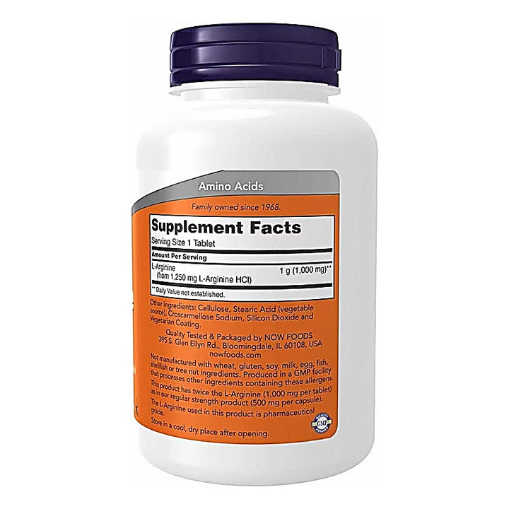 Now Arginine 1000 mg Tablet