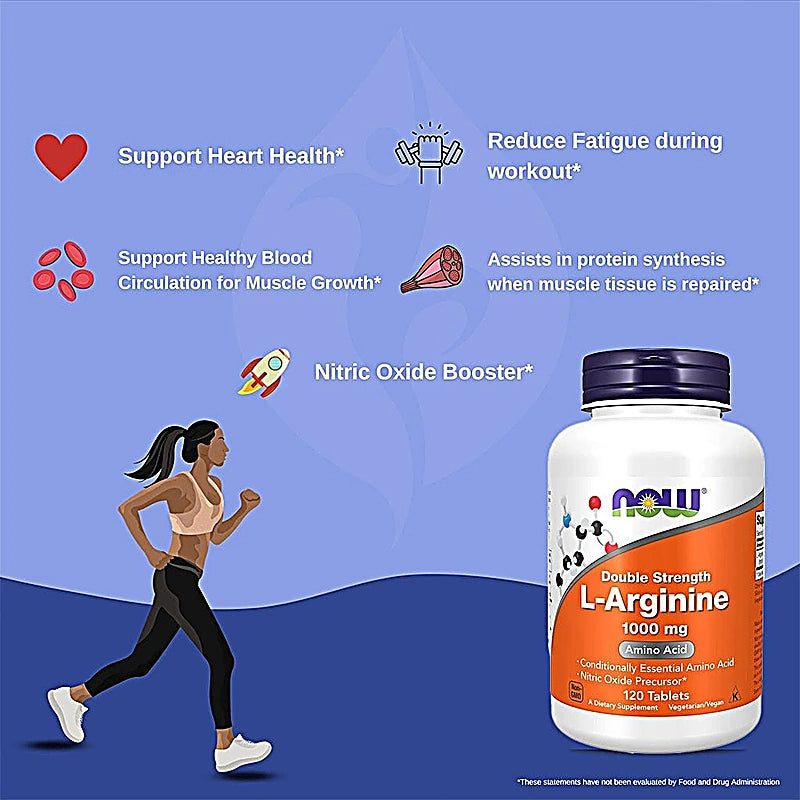 Now Arginine 1000 mg Tablet
