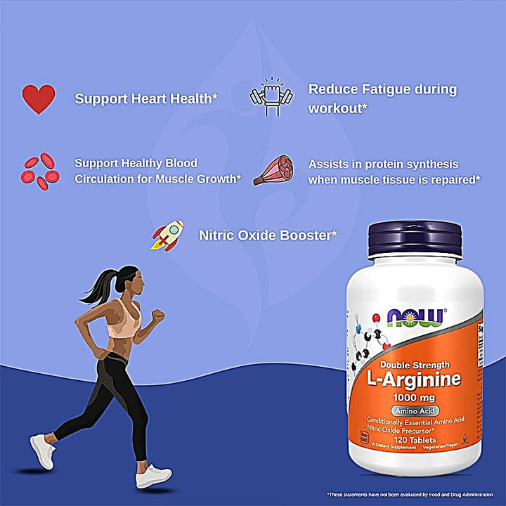Now Arginine 1000 mg Tablet