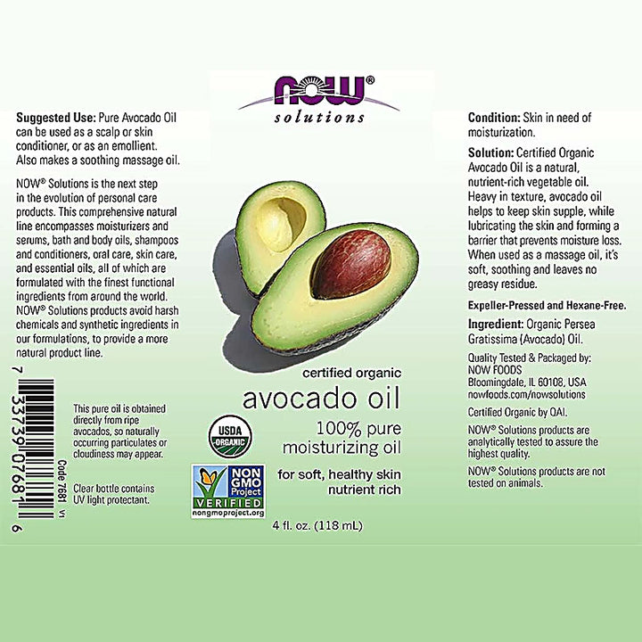 Now Avocado Oil Refined 118ml