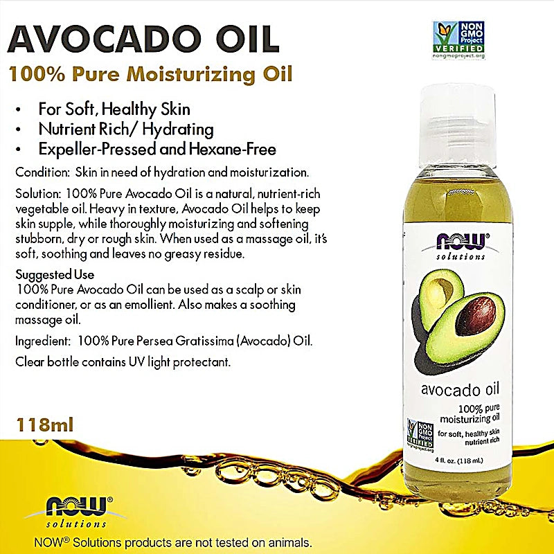 Now Avocado Oil Refined 118ml