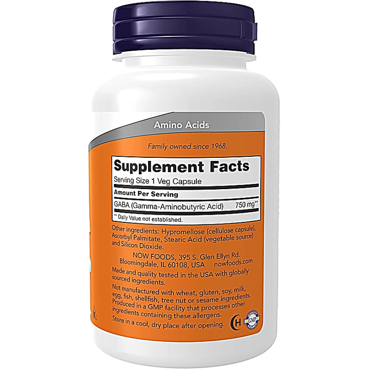 Now GABA 750mg Capsules 100s