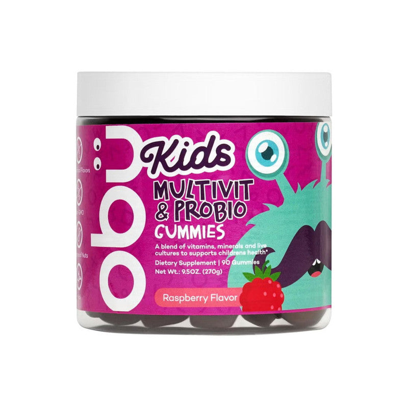 OBU KIDS MULTI&PROBIO RASPBERRY GUMMIES 90S