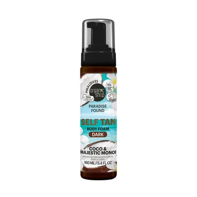 Organic Shop Dark Self Tan Body Foam 160Ml
