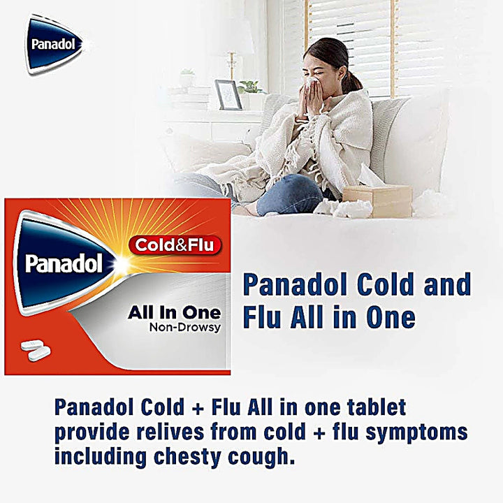 Panadol Cold & Flu All In One, 24 Tablets