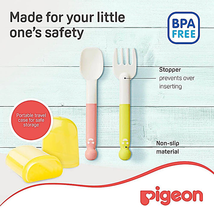 Pigeon Weaning Spoon & Fork Set