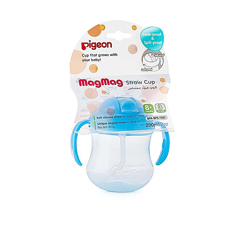 Pigeon Mag Mag Straw Cup Sky Blue 15735
