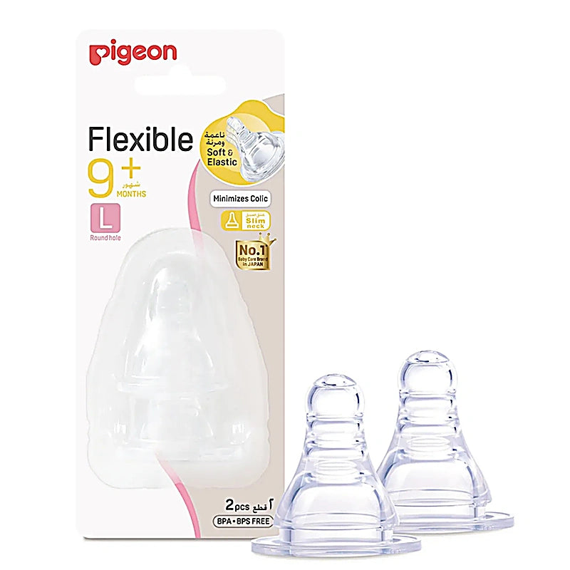 Pigeon Slow Flow Teat Large Blister 2Pcs