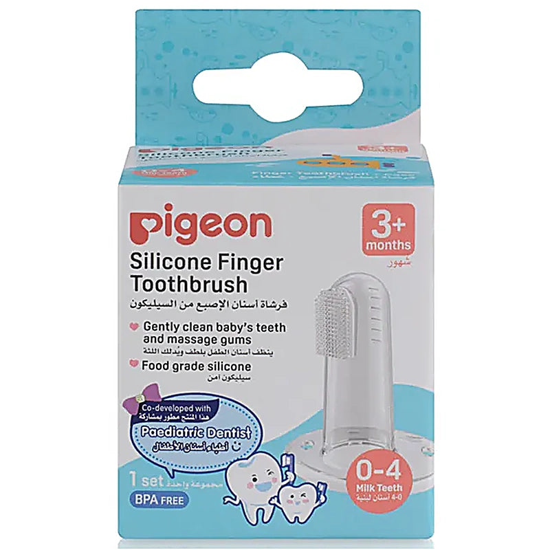 Pigeon 3M+ 0-4 Milk Teeth Silicone Finger Toothbrush