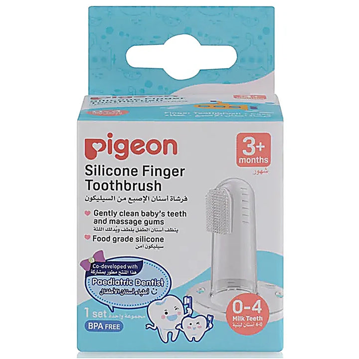 Pigeon 3M+ 0-4 Milk Teeth Silicone Finger Toothbrush
