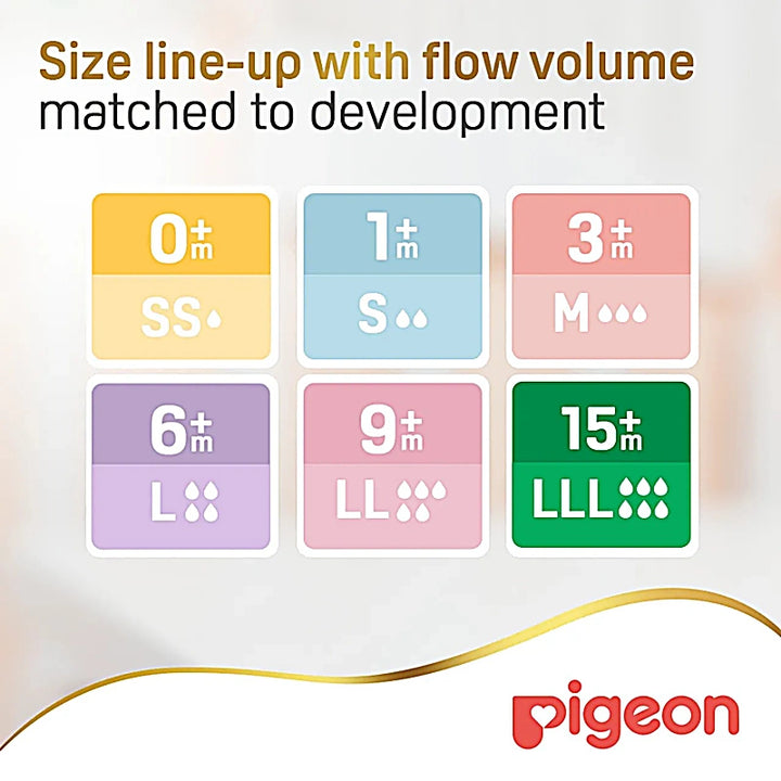Pigeon Flexible Ll 12M+ Slim Neck Nipples 2s