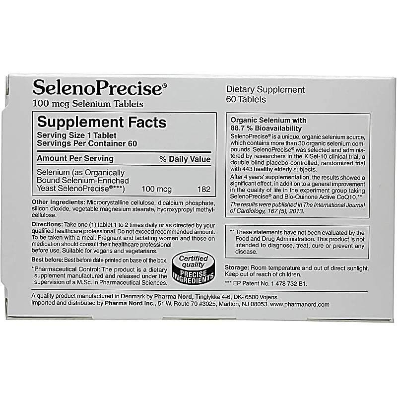 SelenoPrecise Selenium 100 mcg Tablets