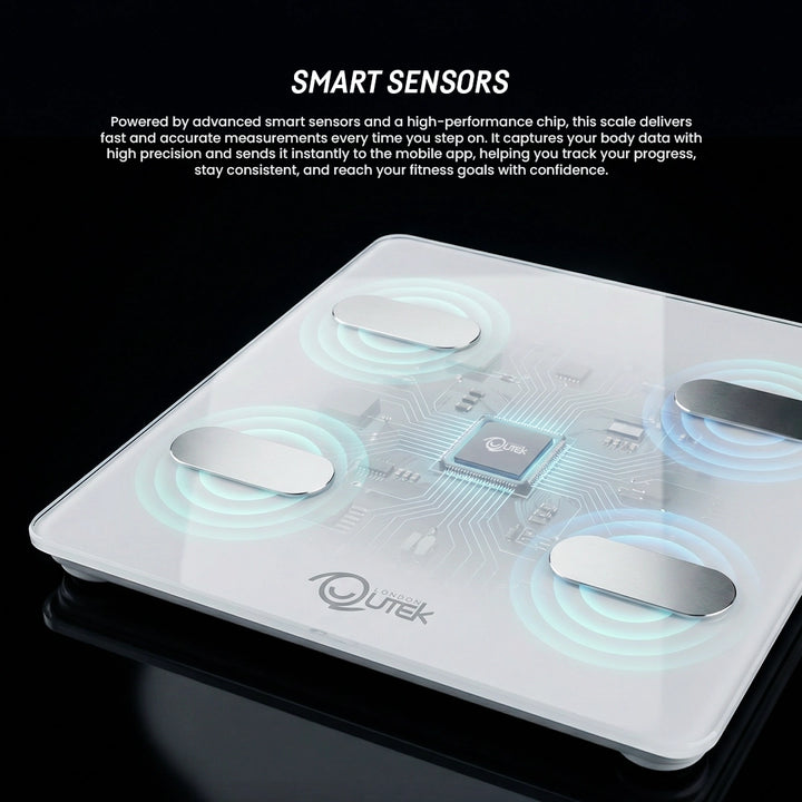 QUTEK QCS20G WHITE STEPS BODY COMPOSITION SCALE
