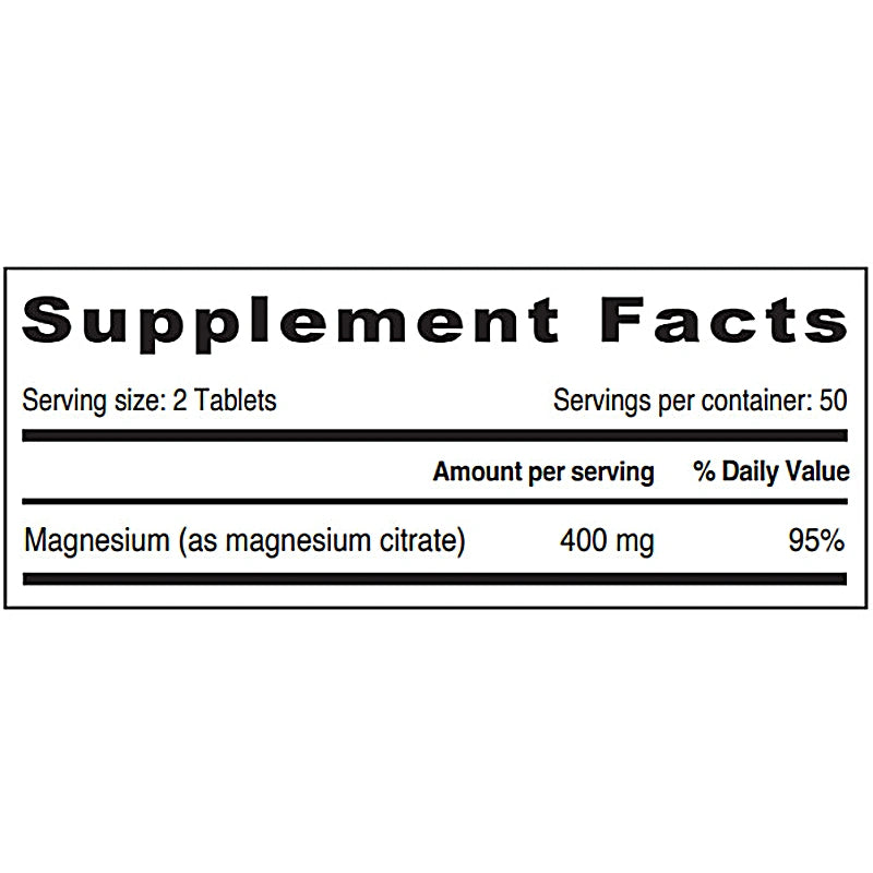 Sunshine Magnesium Citrate 400Mg Tab 100S