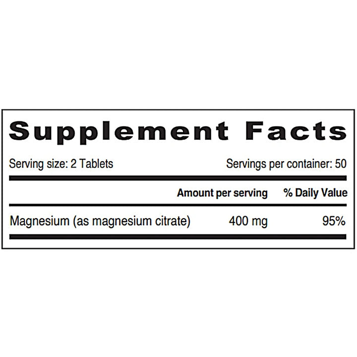 Sunshine Magnesium Citrate 400Mg Tab 100S
