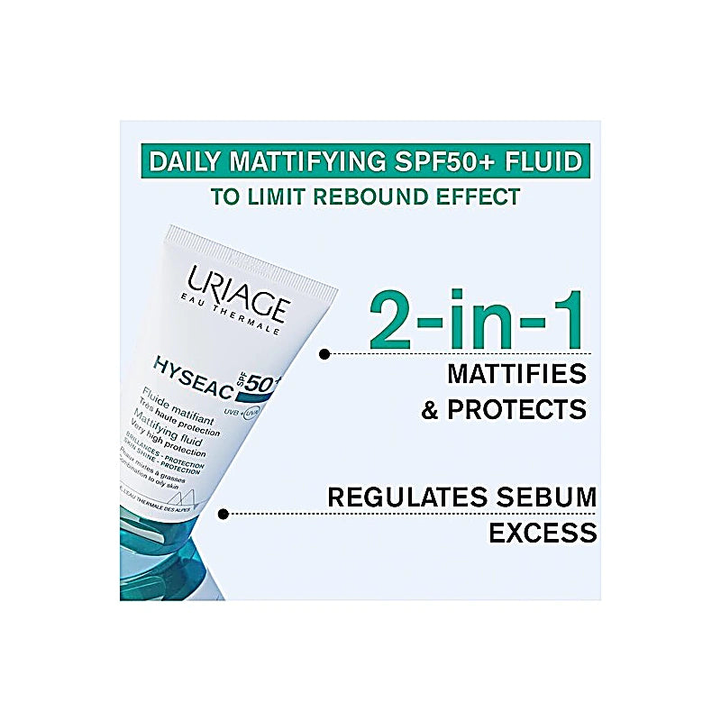 Uriage Sunscreen Hyseac Fluid Spf50+ for Oily Skin 50ml
