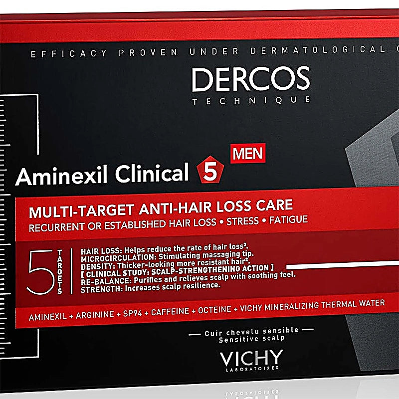 Vichy Dercos Aminexil Clinical 5 for Men Anti-hairloss Treatment 6mlx21s
